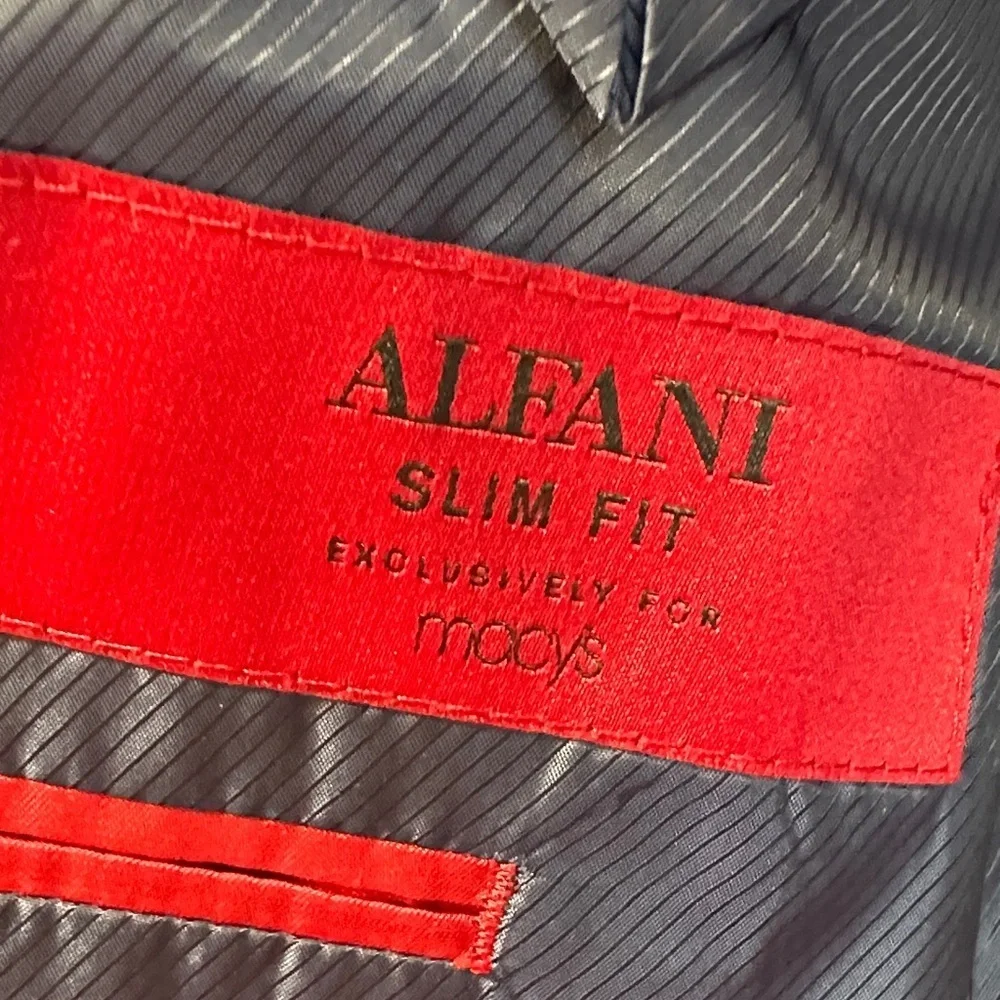 Alfani Men’s Slim-Fit Stretch Blue Solid Jacket, Created for Macy’s